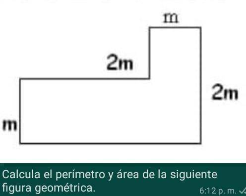 Calcula el perímetro y área de la siguiente figura geométrica.