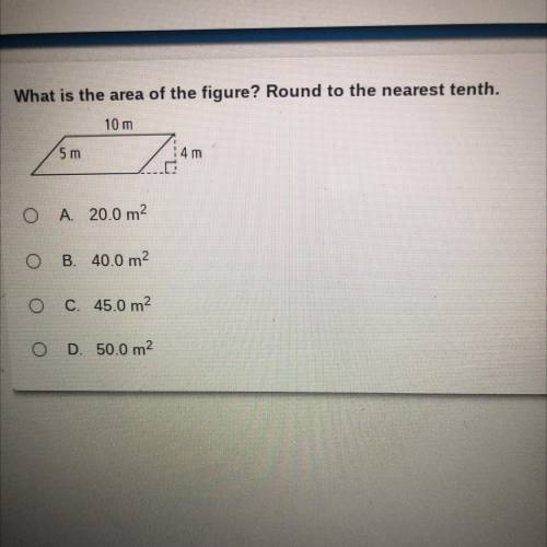 What is the area of the figure . Round to the nearest tenth.