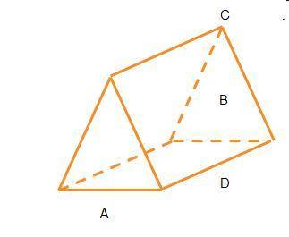 Which letter labels a vertex?
A. A only
B. B
C. C
D. A and D
