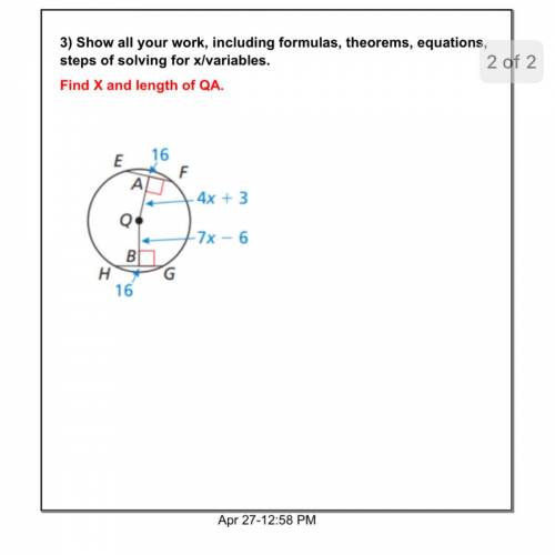 What is the answer to this math problem with full work advanced geometry