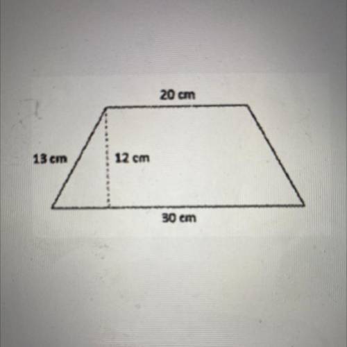 (PLEASE HELP)
Find the area of the given trapezoid.