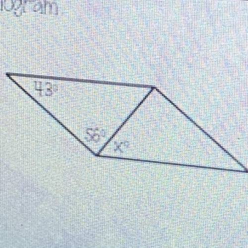 Properties of Parallelograms: Solve for x. I need help ASAP