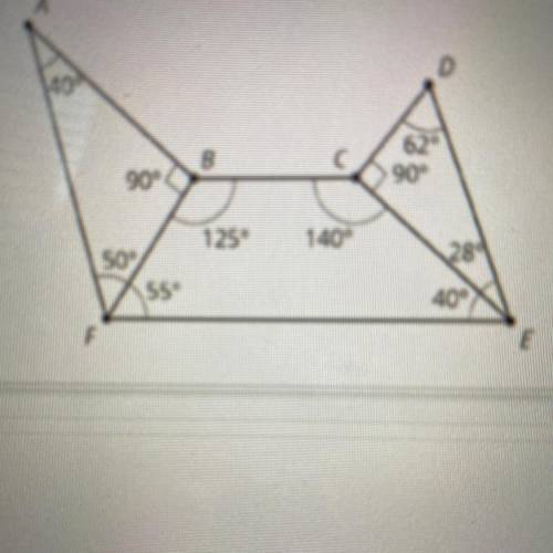 Name two pairs of complementary angles