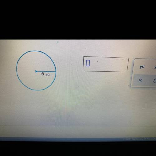 Find the area of a circle with radius 6yd.

Use the value 3.14 for and do not round your answer.
B