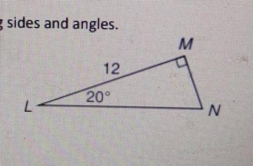 Find all of the missing sides and angles.(Trigonometry)​