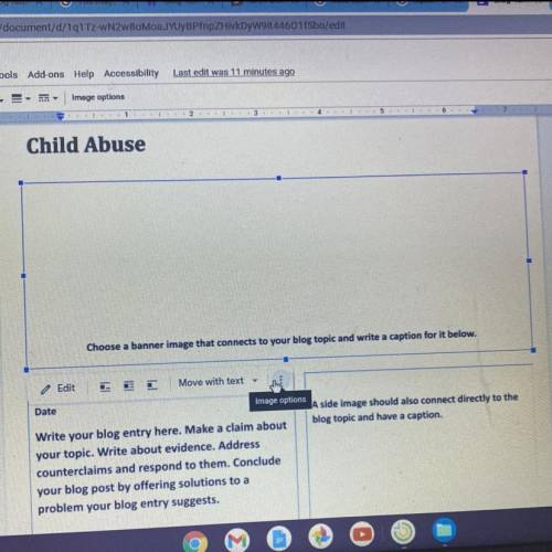 Can someone help me make a blog about child abuse (social issue)

1.) write your blog entry here.