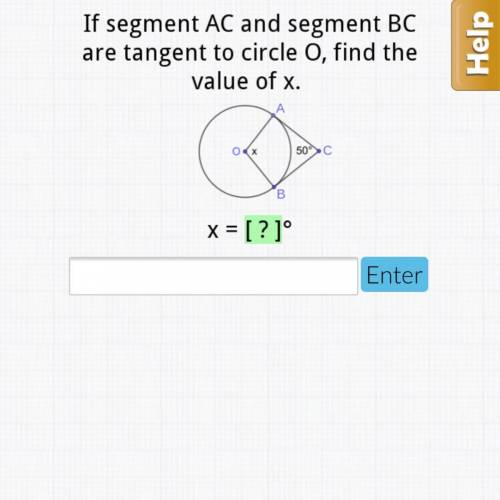 Find the value of x. geometry!