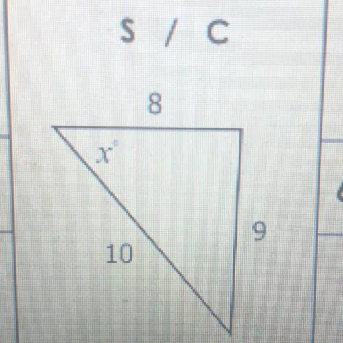 Can someone plz help me find the missing side using sin or cos and rounding it to the nearest tenth