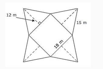 The net of a square pyramid is shown below.

What is the total surface area of the square pyramid