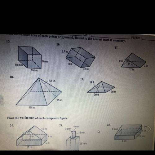 Find the surface area of each prism or pyramid. Round to the nearest tenth if necessary. Can someon