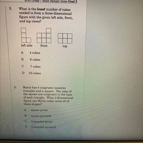 Someone help me with 2 and 3