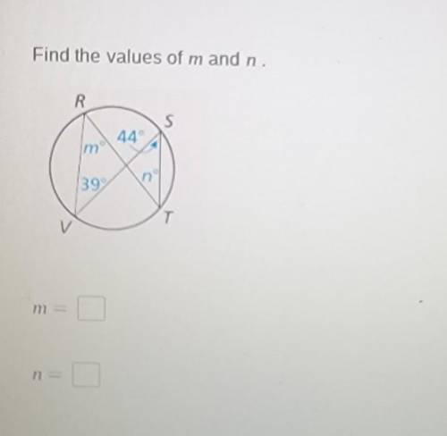 Find the values of m and n.​