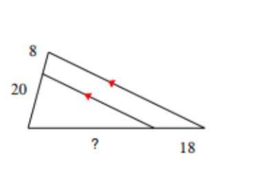 Find the missing length indicated in the figure.