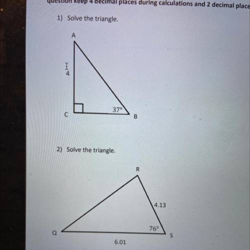 Does anyone know how to do 1 and 2? i suck at trigonometry.