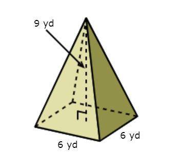 Which shape is the base of the pyramid shown below?
A triangle
B square