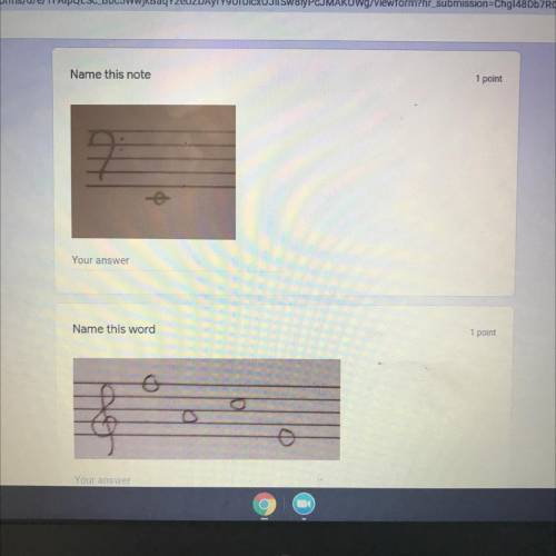 What’s these 2 answers this for music notes