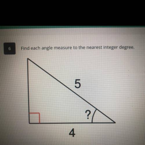 Find each angle measure to the nearest integer degree