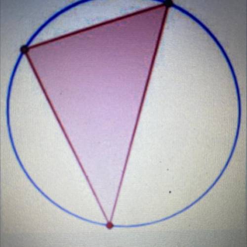 The following represents an)_____circle.
inscribed
circumscribed
perimeter
area