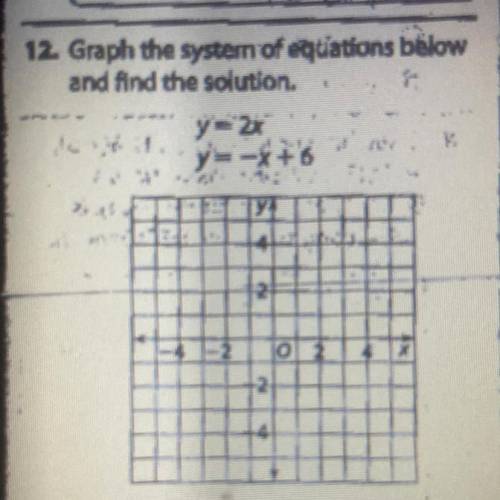 12. Graph the system of equations below
and find the solution
Need help asap