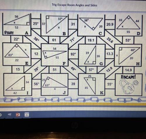 Trigonometry: Sides and Angles Escape Room (25pt