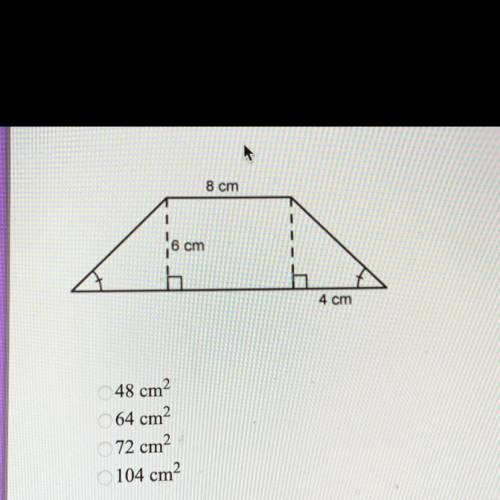 1. What is the area of the trapezoid? The diagram is not drawn to scale.