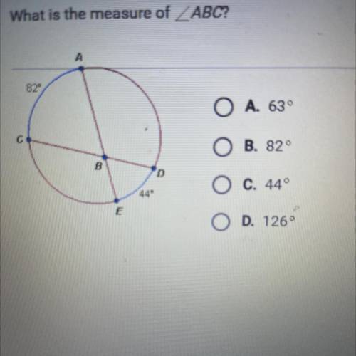 What is the measure of ABC
