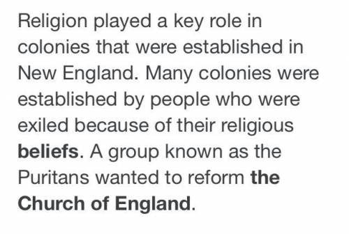 What role did religion play in the New England colonies?