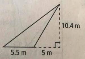 The area of the triangle is?