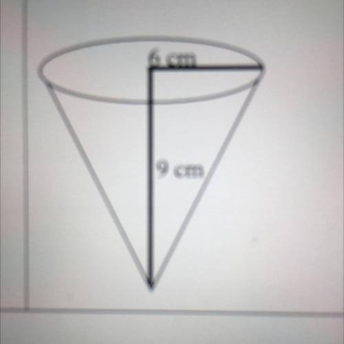 What is the volume of this cone?
6 cm