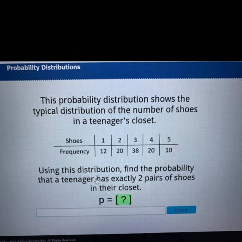 Will mark brainlist + 30 points .. please help asap!!

This probability distribution shows the
typ