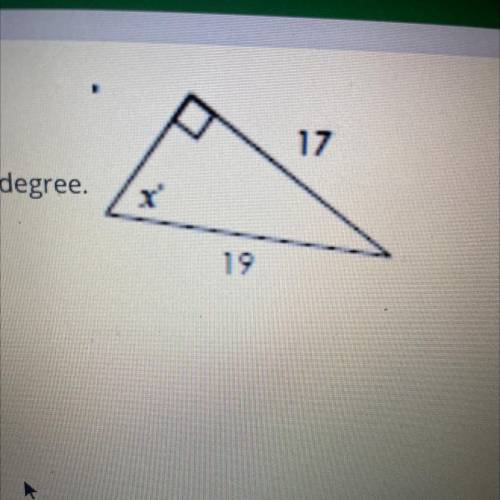 Solve for x. round your answer to the nearest whole degree.