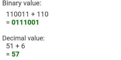 110011+ 110plz add this its binary calculationI will mark it as brainlist ​