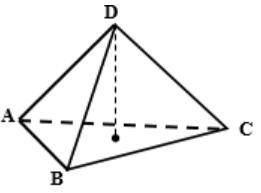 GIven: ABCD pyramid All edges congruent AB=4.5 find: Volume of ABCD