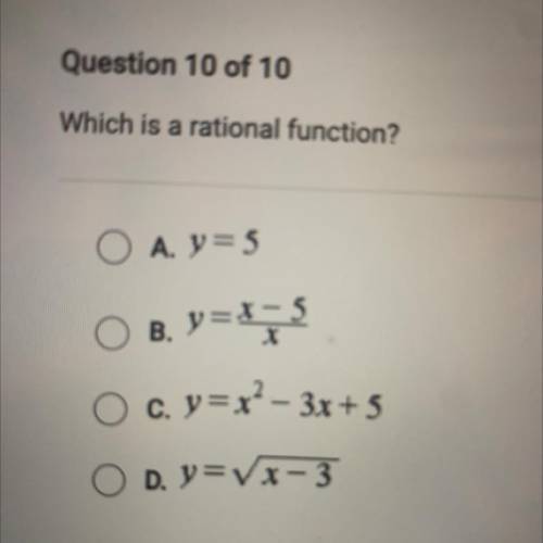 Which is a rational function?
