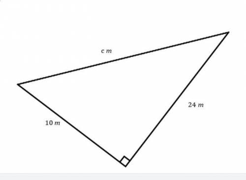 37. Calculate the value of c in the triangle below.