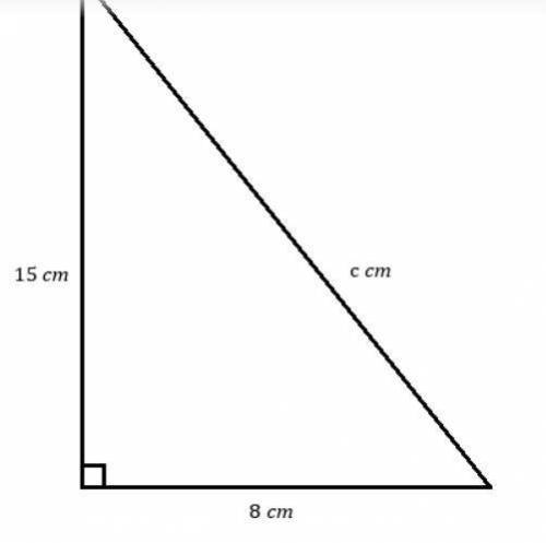 48. Calculate the value of c in the triangle below.