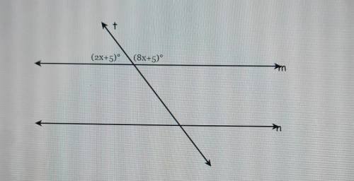 Given m||n,find the value of x ​