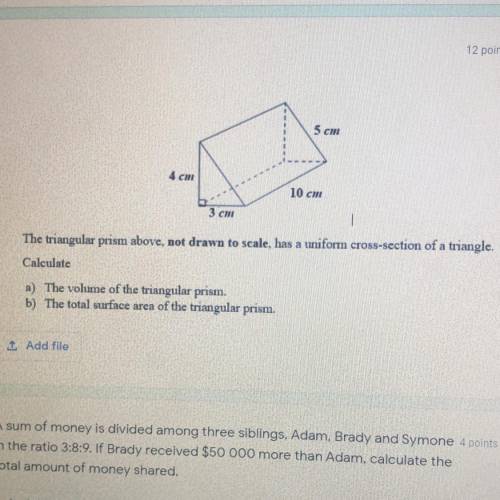Could someone help please i’m in the middle of a math exam!!