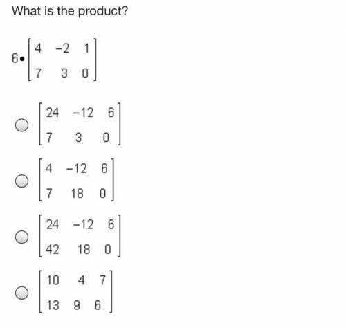 What is the product? 
6 x [4 -2 1 
7 3 0]