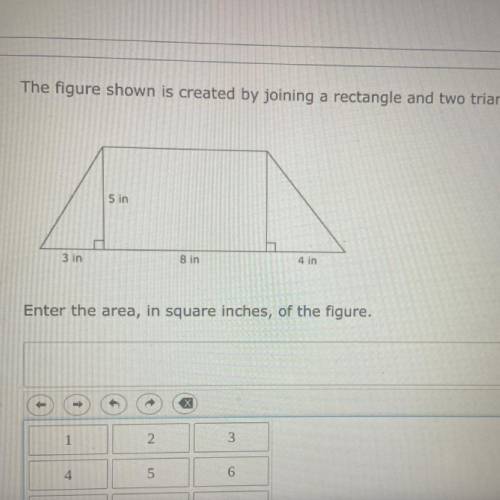 Enter the area in square inches of the figure