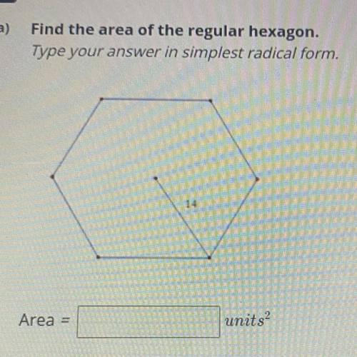 Does anyone know how to find the area of a revulsion hexagon?????????