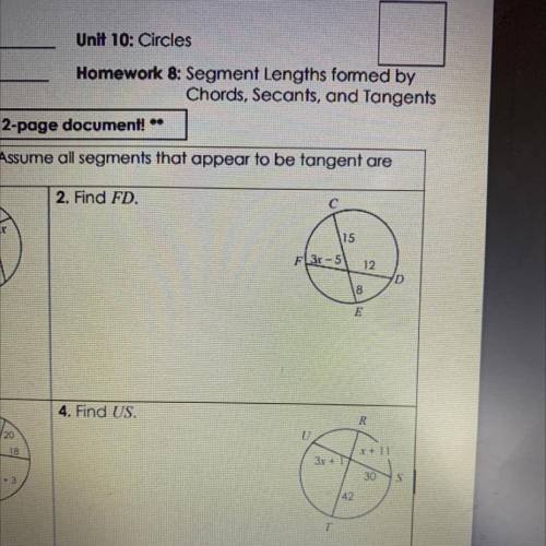 10 POINTS JUST PLEASE GIVE RIGHT ANSWER I WILL GIVE BRAINLIEST IF IT IS RIGHT

2. Find FD.
4. Find