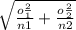 \sqrt{\frac{o\frac{2}{1} }{n{1} }+\frac{o\frac{2}{2} }{n{2} } }