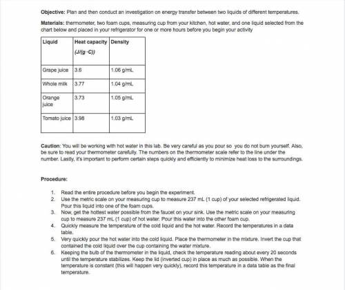 7.04 Honors Calorimetry Activity

Please help me fill out the graph, and answer the questions. To