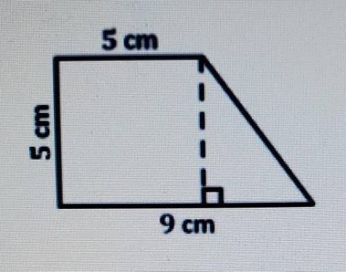 Consider the figure. What is the area of the figure, in square centimeters? ​