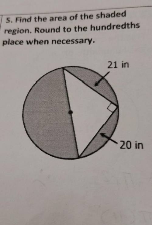 Find the area of the shaded region. Round to the nearest hundredths place when necessary.

please