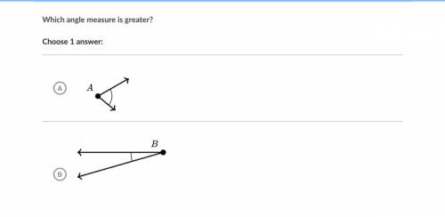 Which angle measure is greater?