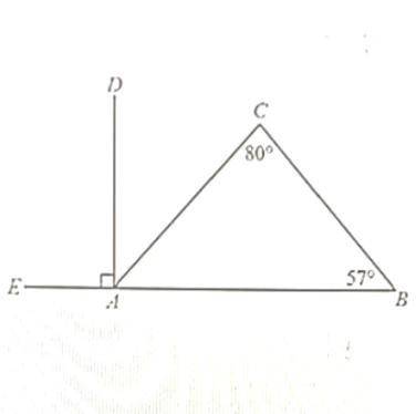In the figure to the right, what is the measure of angle DAC?