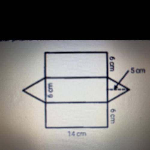 3. The net below depicts a triangular prism. What is the total surface area of the prism?

6 cm
5