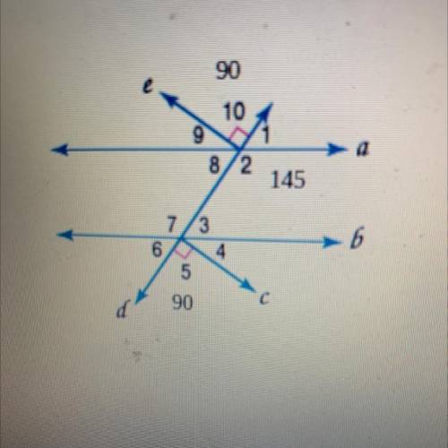 Will mark brainliest pls
What are the angles 9, 3 and 7 if angle 2 is equal to 145